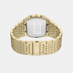 Spiked Men Quartz Gold Dial Chronograph Stainless Steel Watch DZ4718