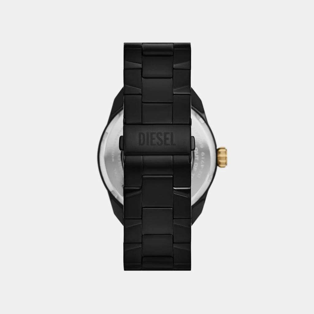 Spiked Men Quartz Black Dial Analog Stainless Steel Watch DZ4719