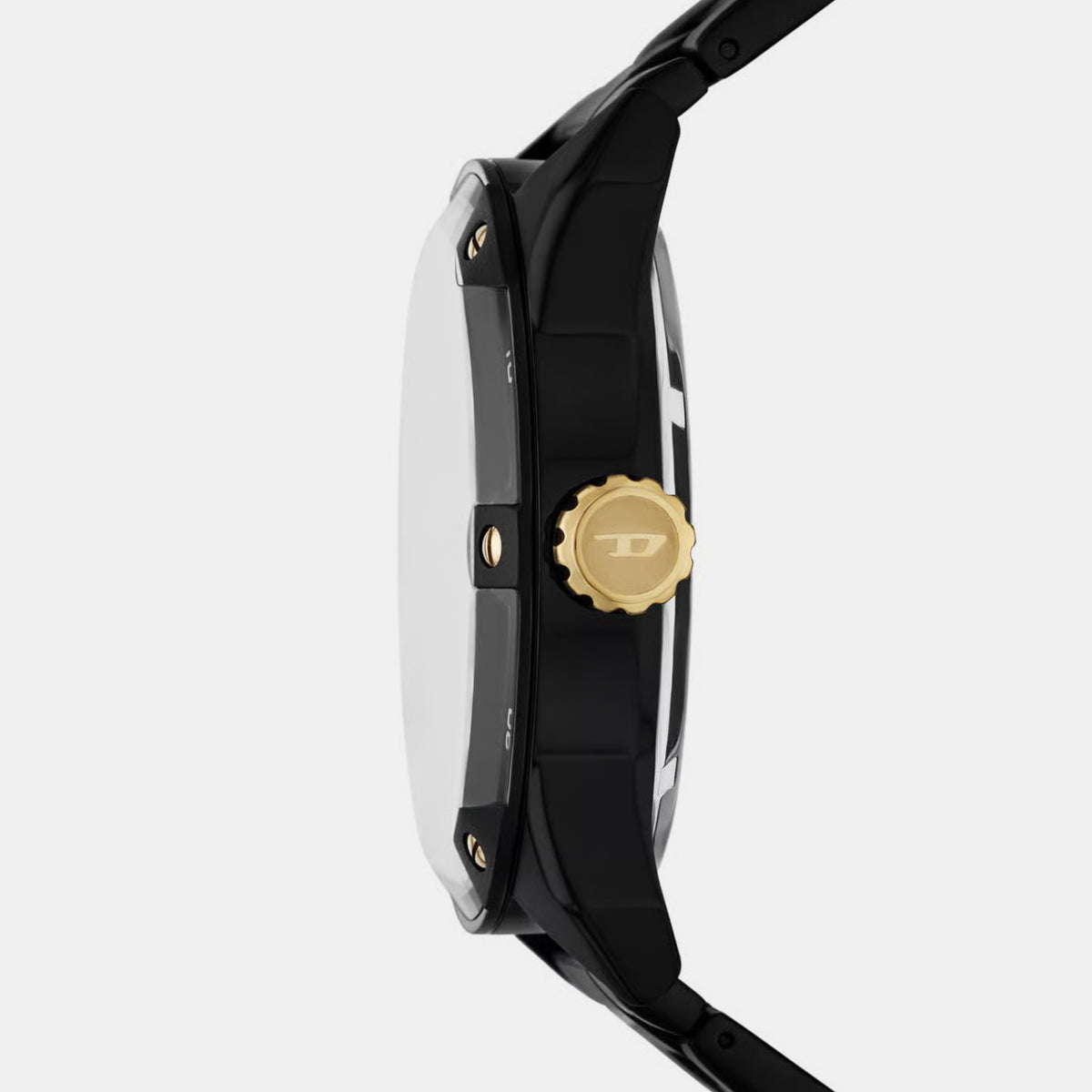 Spiked Men Quartz Black Dial Analog Stainless Steel Watch DZ4719