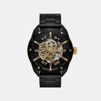 Spiked Men Quartz Black Dial Analog Stainless Steel Watch DZ4719