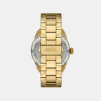 Spiked Men Automatic Gold Dial Analog Stainless Steel Watch DZ4720
