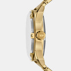 Spiked Men Automatic Gold Dial Analog Stainless Steel Watch DZ4720