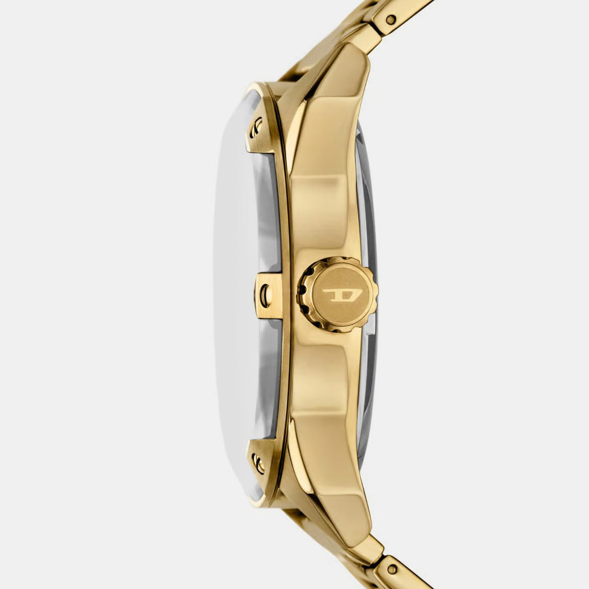 Spiked Men Automatic Gold Dial Analog Stainless Steel Watch DZ4720
