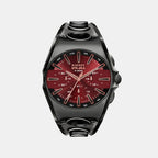 Fenix Men Quartz Burgundy Dial Chronograph Stainless Steel Watch DZ4726