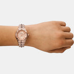 Vert Women Quartz Pink Dial Analog Stainless Steel Watch DZ5604