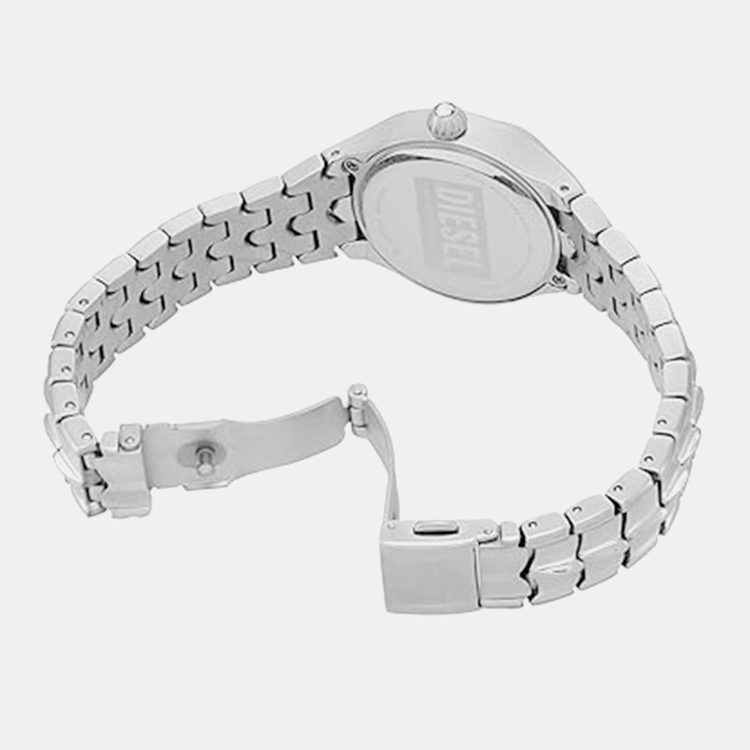 Women Quartz Silver Dial Analog Stainless Steel Watch DZ5605