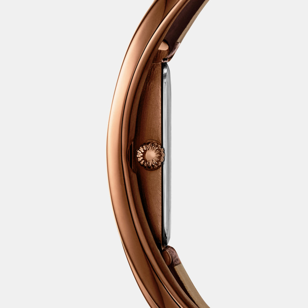 Wrap-D Women Quartz Brown Dial Analog Leather Watch DZ5630