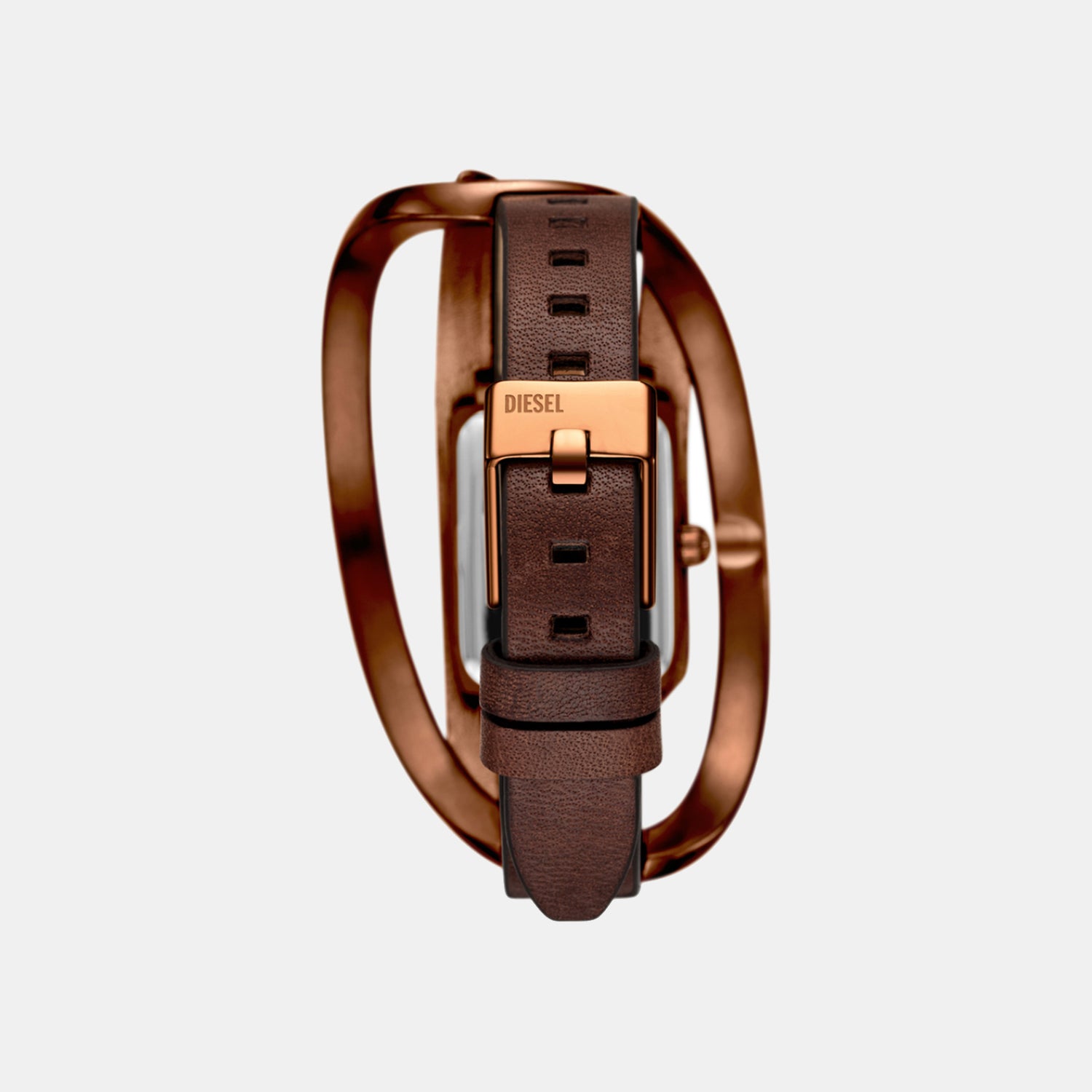 Wrap-D Women Quartz Brown Dial Analog Leather Watch DZ5630