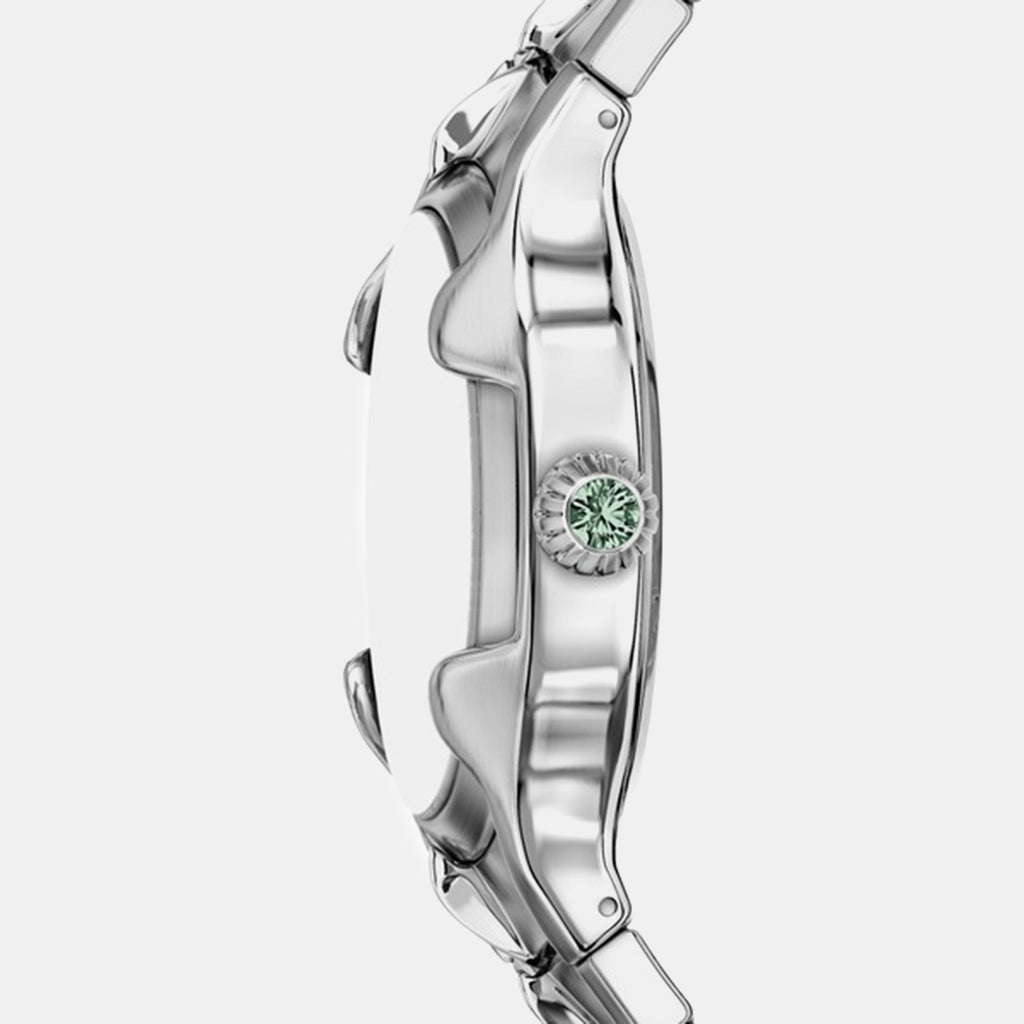 Mini Vert Women Quartz Green Dial Analog Stainless Steel Watch DZ5632