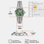 Mini Vert Women Quartz Green Dial Analog Stainless Steel Watch DZ5632