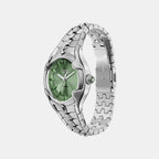 Mini Vert Women Quartz Green Dial Analog Stainless Steel Watch DZ5632