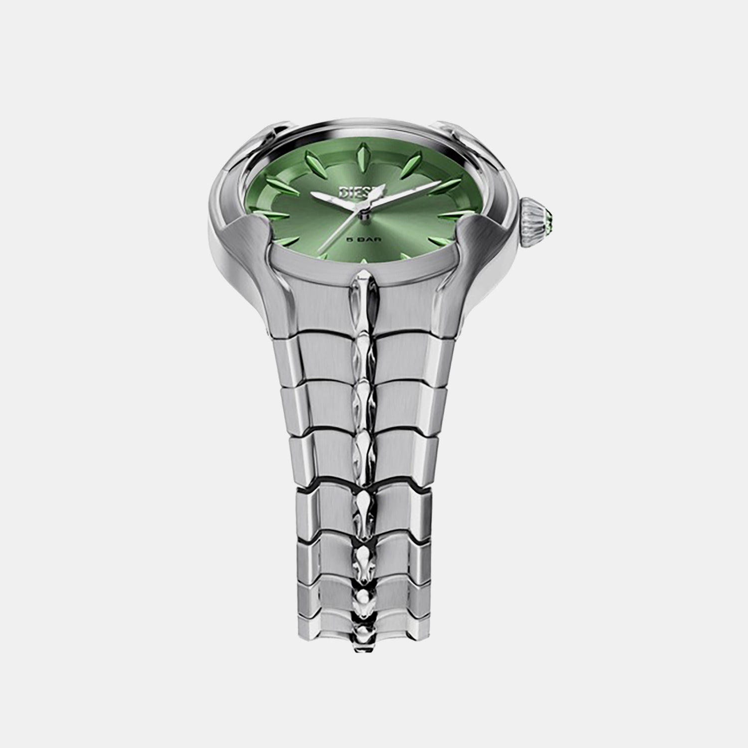 Mini Vert Women Quartz Green Dial Analog Stainless Steel Watch DZ5632