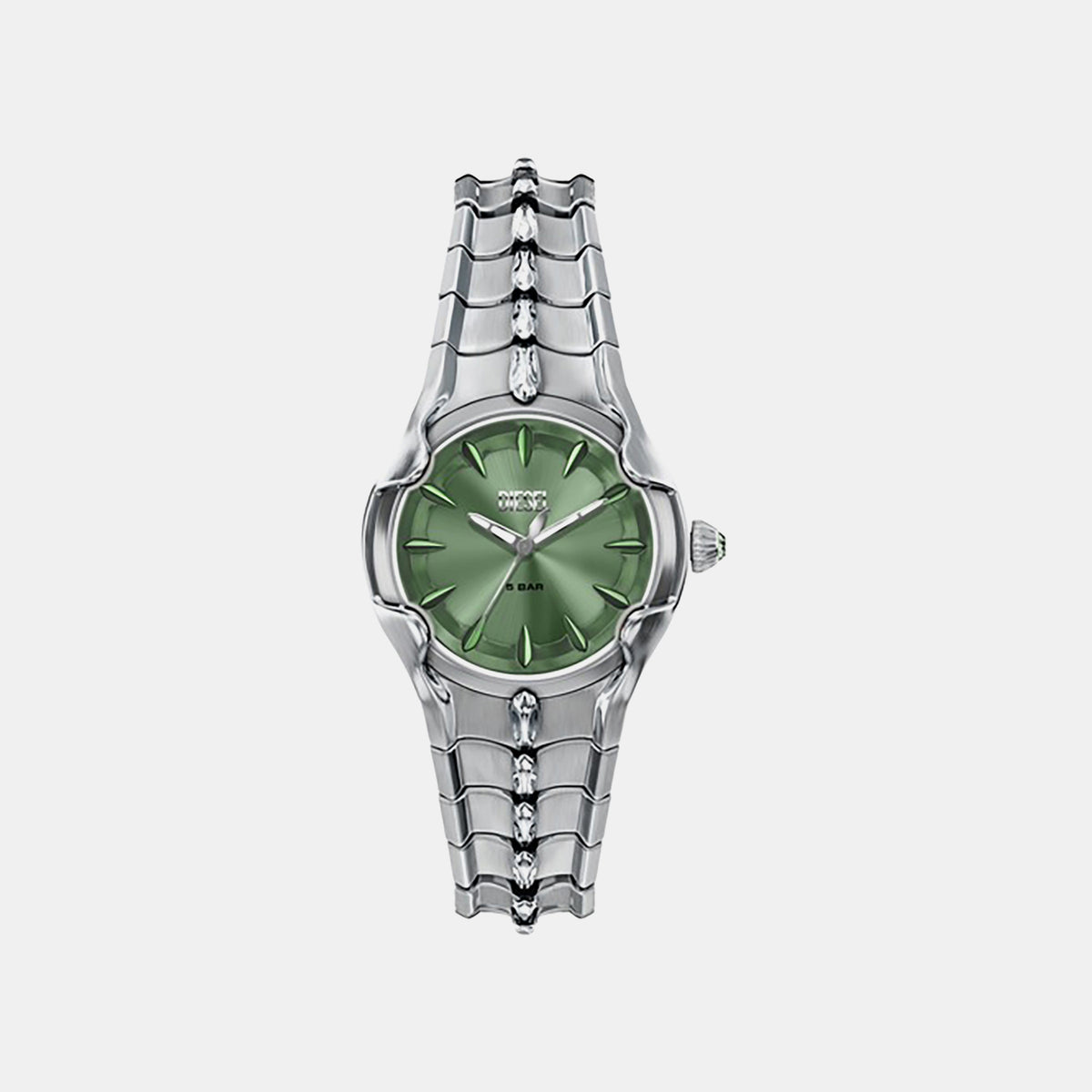 Vert Women Quartz Green Dial Analog Stainless Steel Watch DZ5632