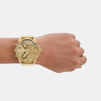 Mr. Daddy 2.0 Men Automatic Gold Dial Chronograph Stainless Steel Watch DZ7479