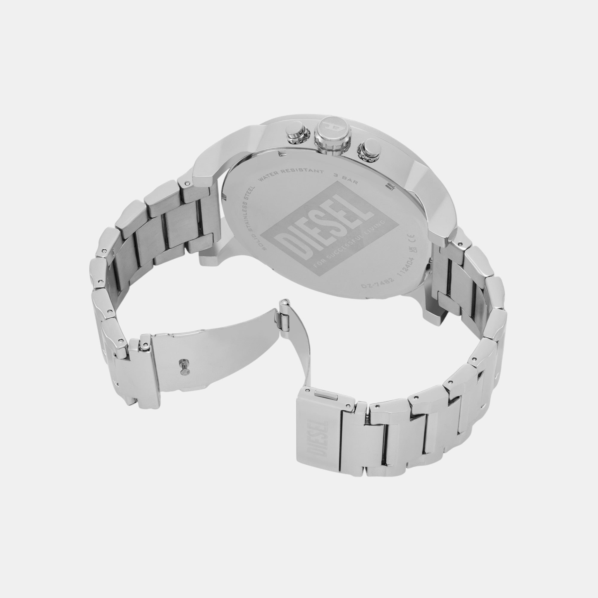 Mr. Daddy 2.0 Men Quartz White Dial Chronograph Leather Watch DZ7482