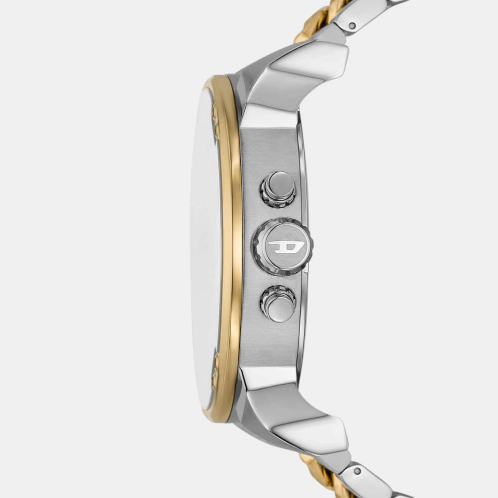 Mr. Daddy 2 Men Quartz Two Tone Dial Analog Stainless Steel Watch DZ7486