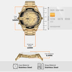 Mr. Daddy Slim Men Quartz Two Tone Dial Analog Stainless Steel Watch DZ7490