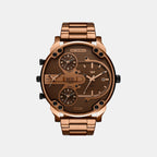 Men Quartz Brown Dial Analog Stainless Steel Watch DZ7493