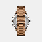 Men Quartz Brown Dial Analog Stainless Steel Watch DZ7493