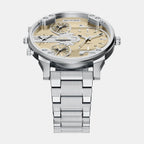Mr. Daddy Men Quartz Gold Dial Chronograph Stainless Steel Watch DZ7495
