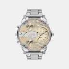 Mr. Daddy Men Quartz Gold Dial Chronograph Stainless Steel Watch DZ7495