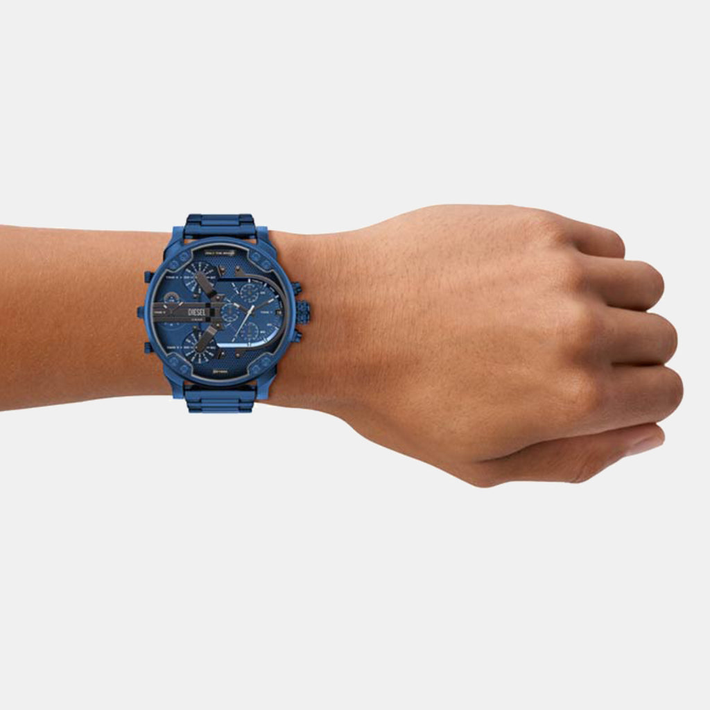 Mr. Daddy Men Quartz Blue Dial Chronograph Stainless Steel Watch DZ7496