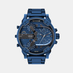 Mr. Daddy Men Quartz Blue Dial Chronograph Stainless Steel Watch DZ7496