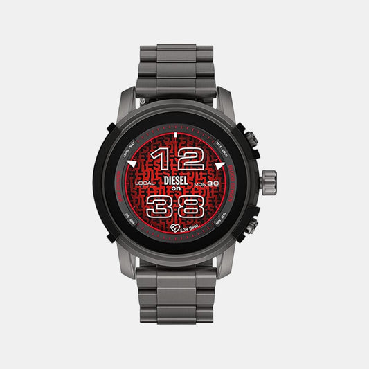 Male Red Digital Griffed Silicon Smart Watch DZT2042