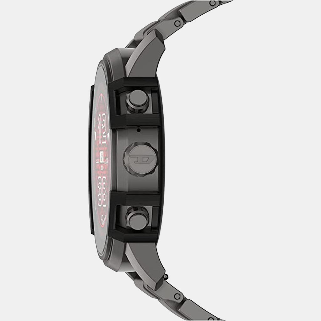 Men Automatic Black Dial Digital Silicone Watch DZT2042