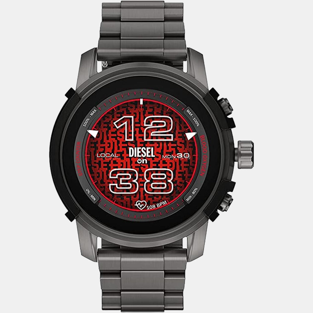 Men Automatic Black Dial Digital Silicone Watch DZT2042