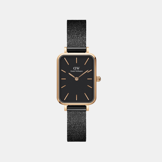 Daniel Wellington Quadro Women Quartz Black Dial Analog Stainless