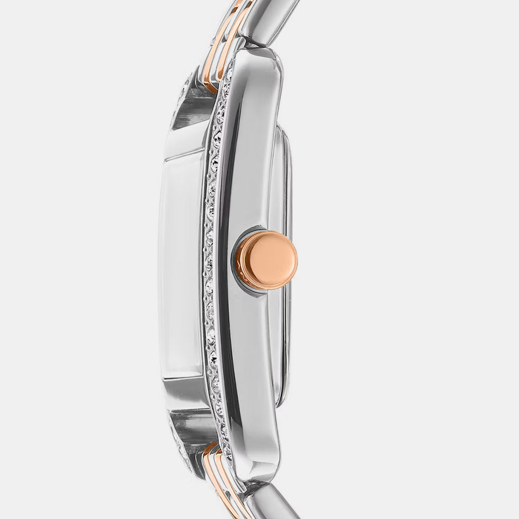 Women Quartz Mother Of Pearl Dial Analog Stainless Steel Watch DK1L117M0075