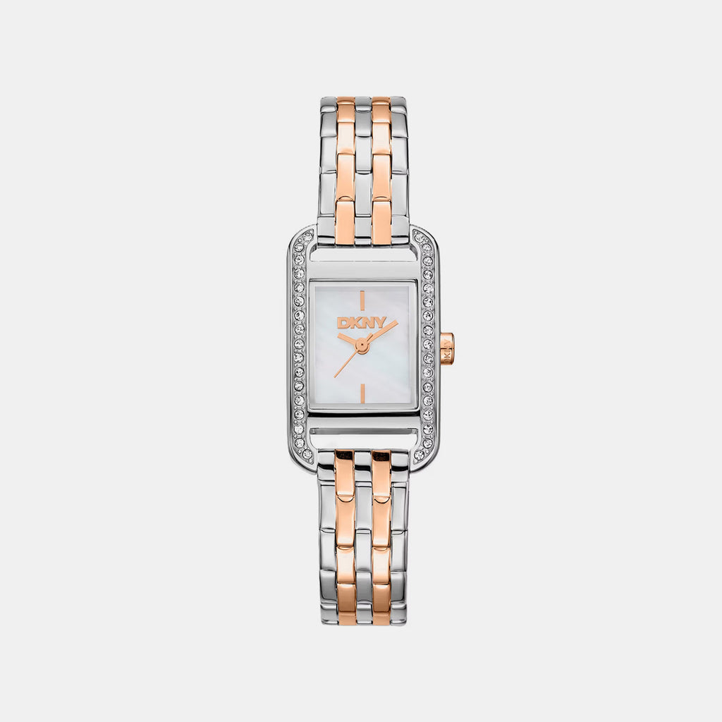 Women Quartz Mother Of Pearl Dial Analog Stainless Steel Watch DK1L117M0075