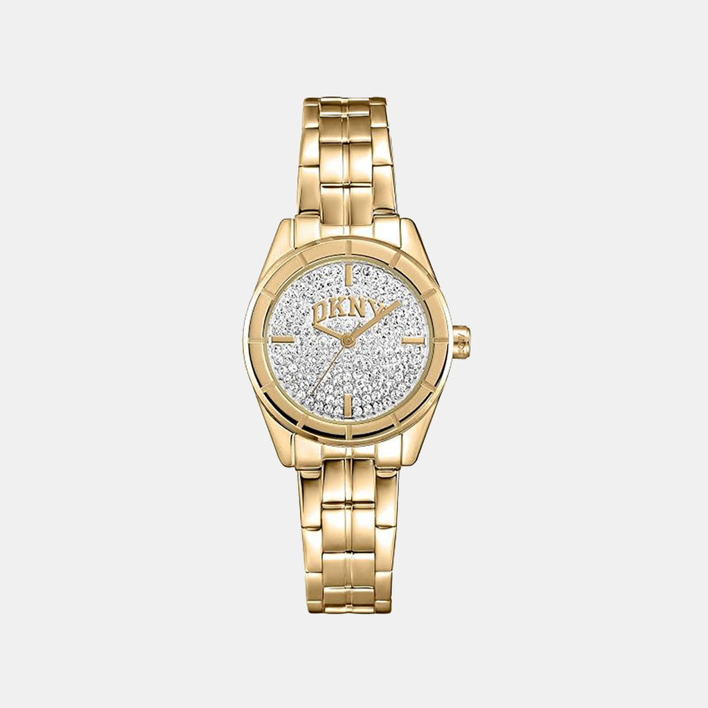Women Quartz Silver Dial Analog Stainless Steel Watch DK1L169M0225