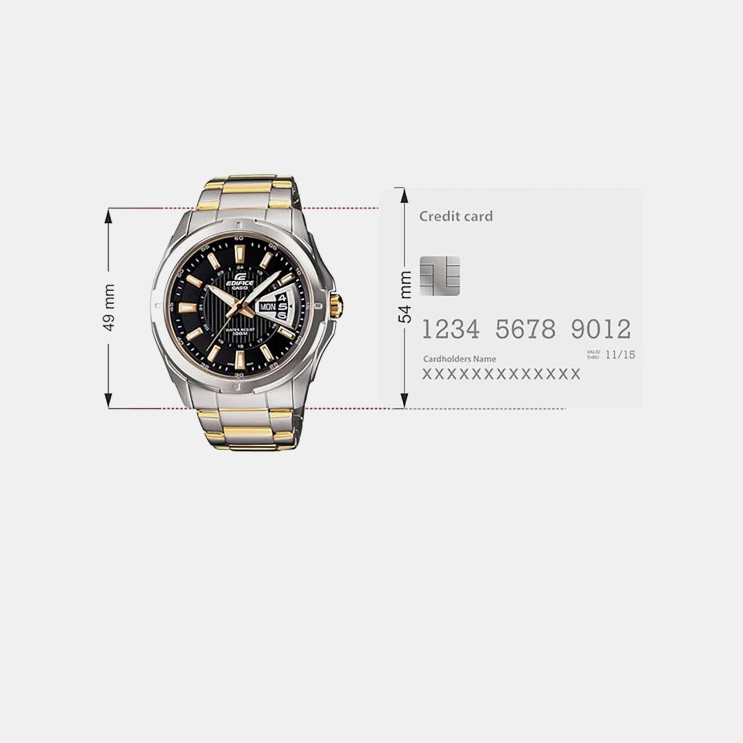 Edifice Men Quartz Black Dial Analog Stainless Steel Watch ED383