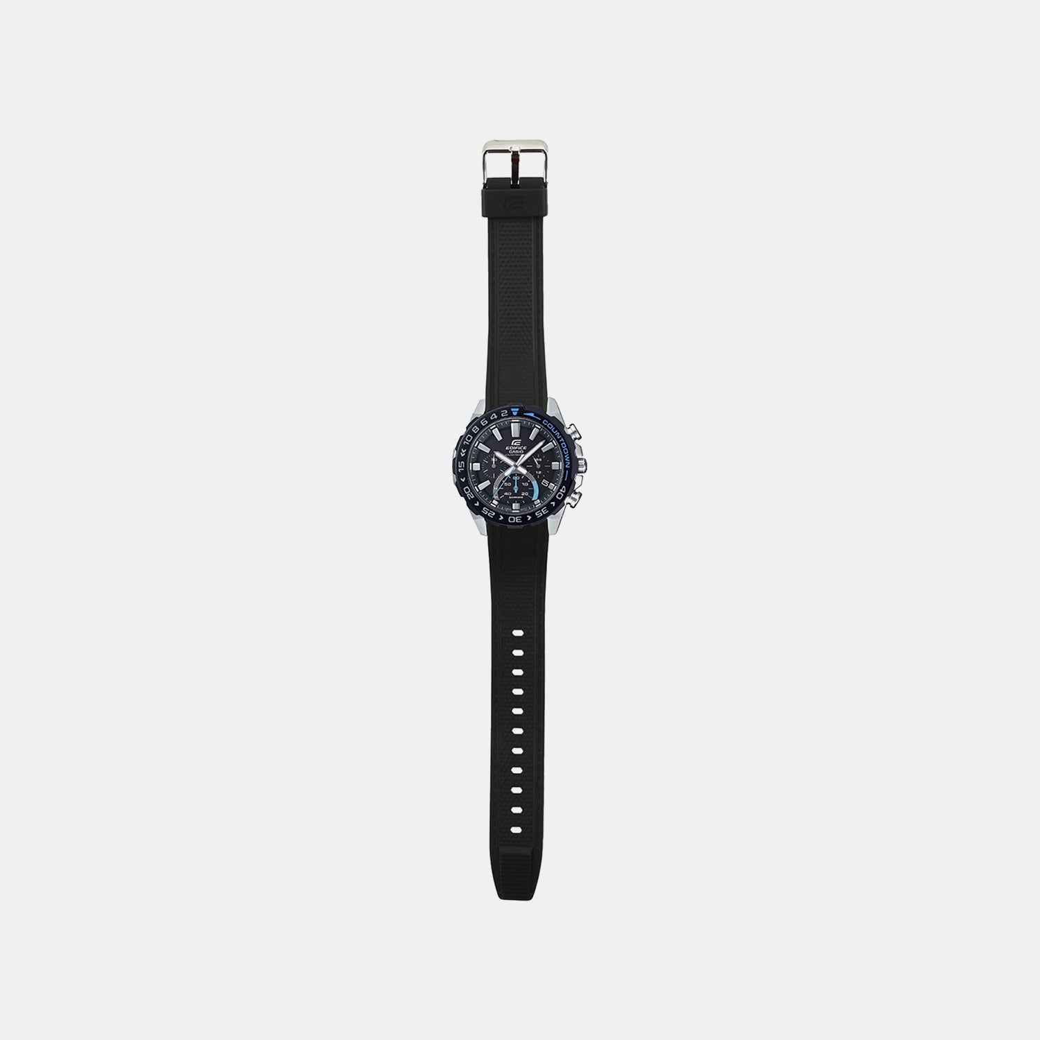 Edifice Men Quartz Black Dial Chronograph Resin Watch ED477