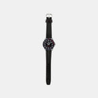 Edifice Men Quartz Black Dial Analog Leather Watch ED483