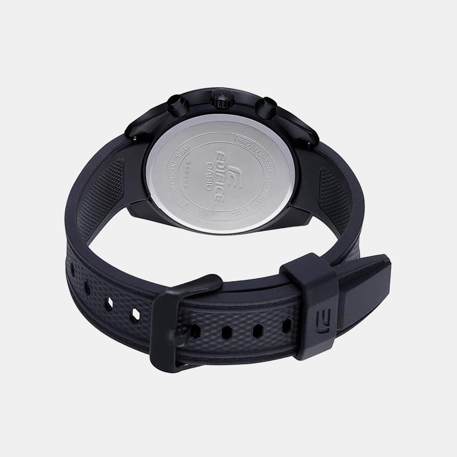 Edifice Men Quartz Black Dial Chronograph Resin Watch ED487