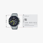 Edifice Men Quartz Black Dial Analog-Digital Stainless Steel Watch ED493