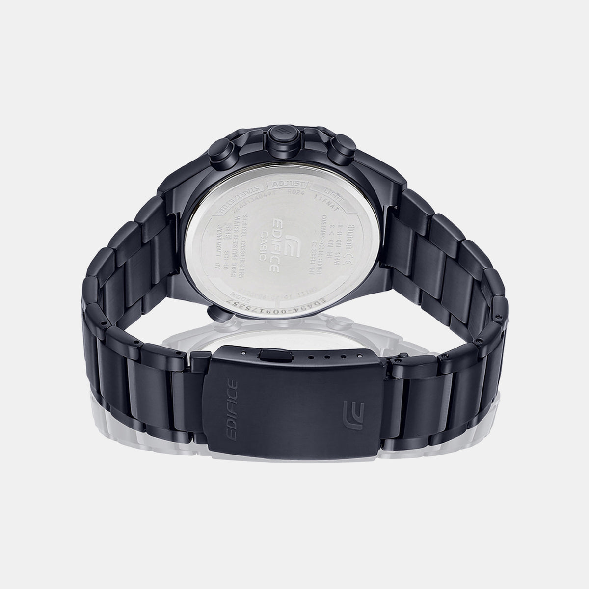 Edifice Men Quartz Black Dial Analog-Digital Stainless Steel Watch ED494