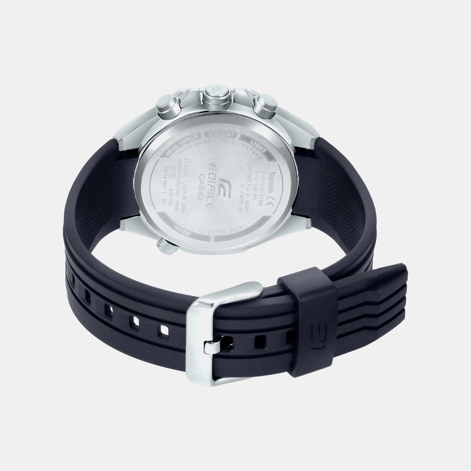 Edifice Men Quartz Black Dial Chronograph Resin Watch ED495