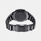 Edifice Men Quartz Black Dial Chronograph Stainless Steel Watch ED504
