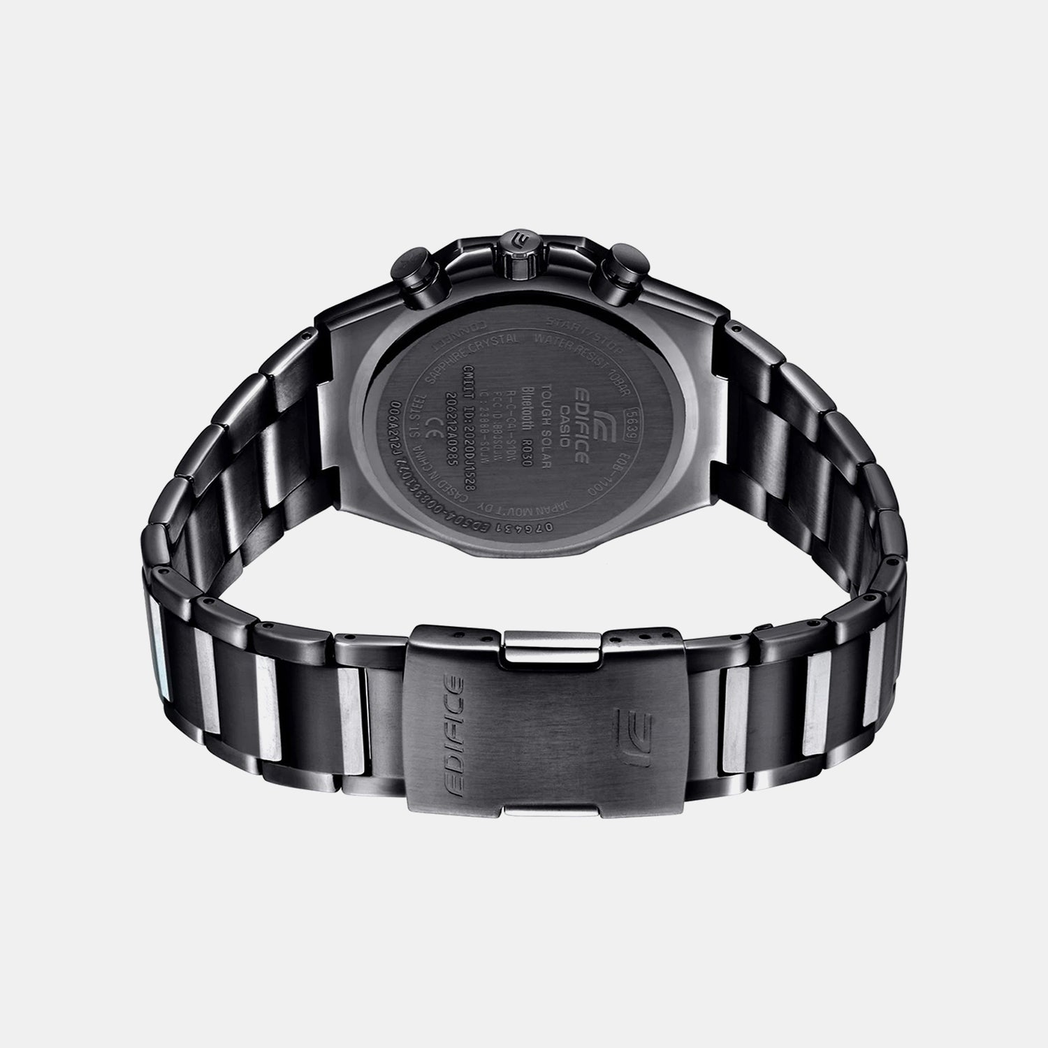 Edifice Men Quartz Black Dial Chronograph Stainless Steel Watch ED504