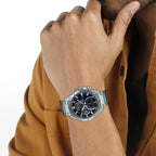 Edifice Men Quartz Black Dial Chronograph Stainless Steel Watch ED512