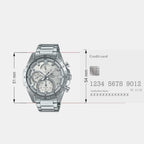 Edifice Men Quartz Silver Dial Chronograph Stainless Steel Watch ED516