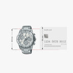 Edifice Men Quartz Silver Dial Chronograph Stainless Steel Watch ED528