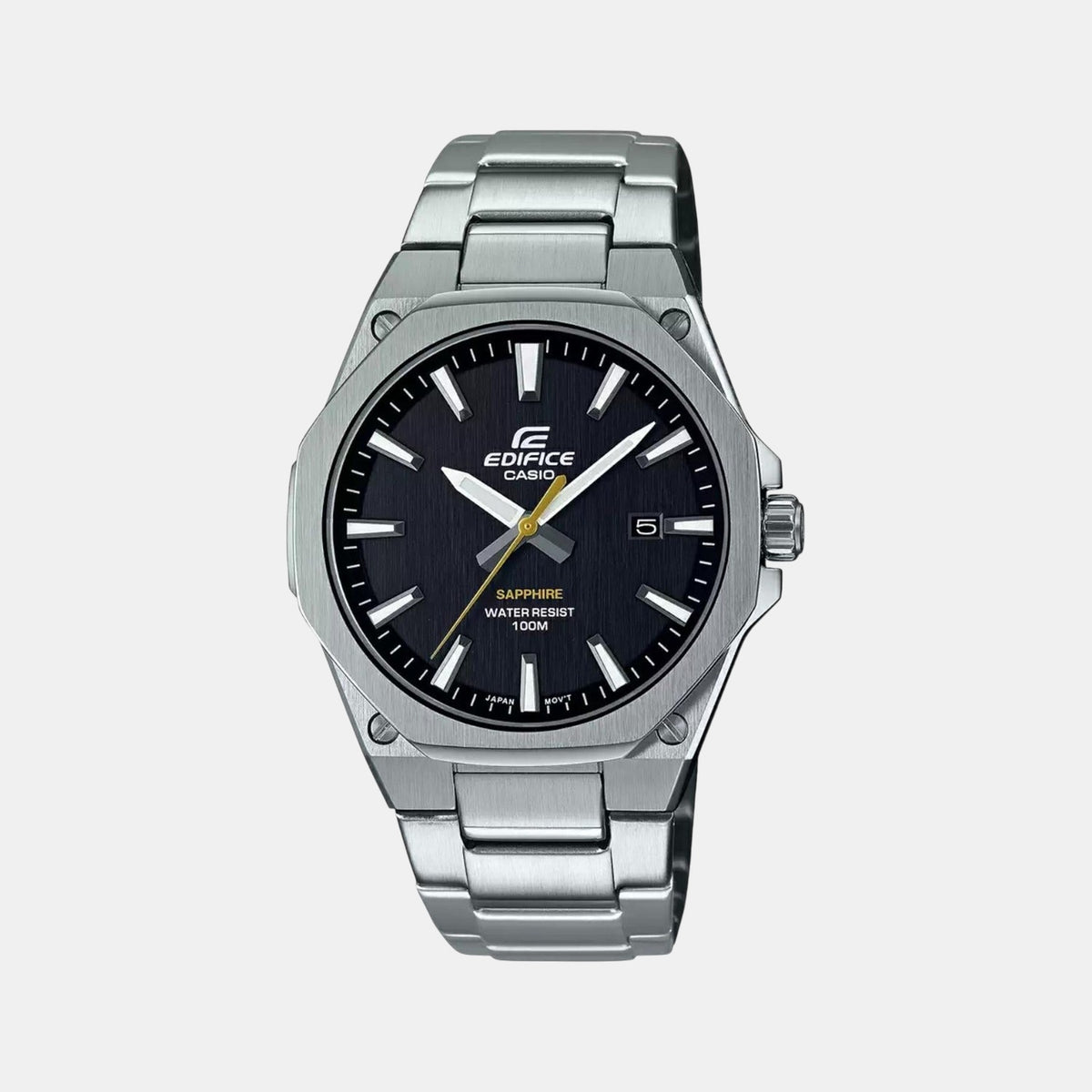 Edifice Men Quartz Black Dial Analog Stainless Steel Watch ED539