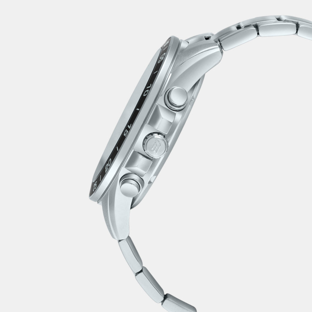 Edifice Men Quartz Black Dial Analog Stainless Steel Watch ED554