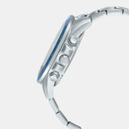 Edifice Men Quartz Blue Dial Analog Stainless Steel Watch ED555