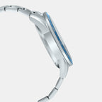 Edifice Men Quartz Blue Dial Analog Stainless Steel Watch ED555